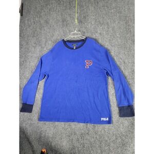 Polo Ralph Lauren Sleepwear Long Sleeve Thermal Shirt Men Sz XXL Big P Logo Blue
